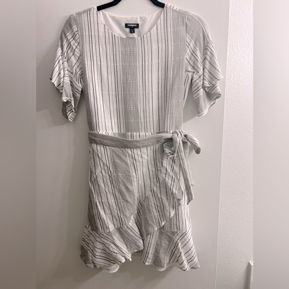 White and black dress